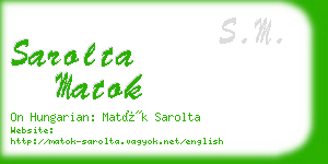 sarolta matok business card